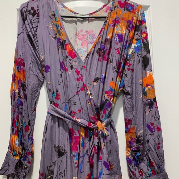 Size M purple/grey floral maxi dress. - Picture 3 of 3